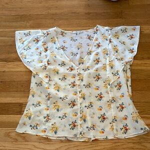 Beautiful Madewell floral button up blouse